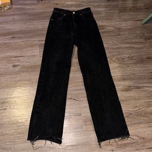 Zara wide leg pants / jeans in faded black